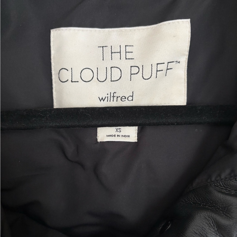 Cloud Puff Winter Jacket Shiny Black by Wilfred | Aritzia |Gorpcore | Vegan - Picture 7 of 15
